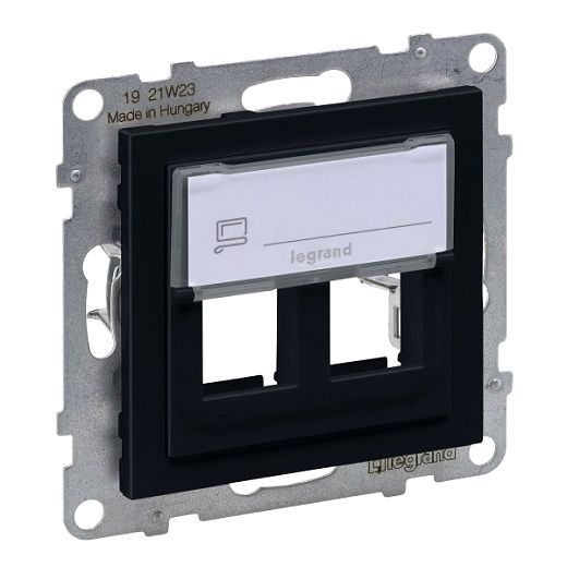SEANO 2-fach Adapter f�r Key-Stone Datendosen, Farbe: Anthra
