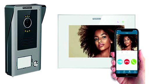 Video-KIT WAY-FI Plus, Monitor7, m. T�rstation AP, Einfam.