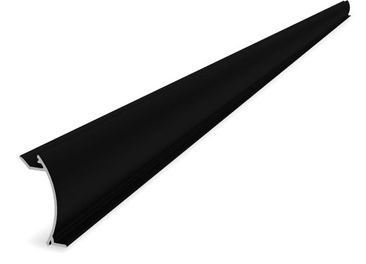 Abdeckung f�r Einlegeschiene 2.0 - 30, 2,85 m, schwarz