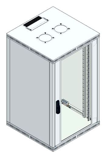 B�ro-Wandgeh�use 21HE, 600x1016x600mm, RAL 7035