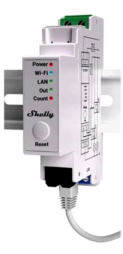 Shelly Hutschiene ''Pro EM 50A'' Stromz�hler inkl. 2x 50A Kl