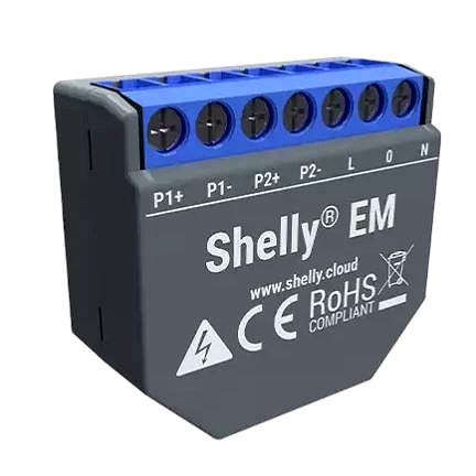 Shelly Unterputz ''EM'' Stromz�hler max. 2x 120A Ohne Klemme