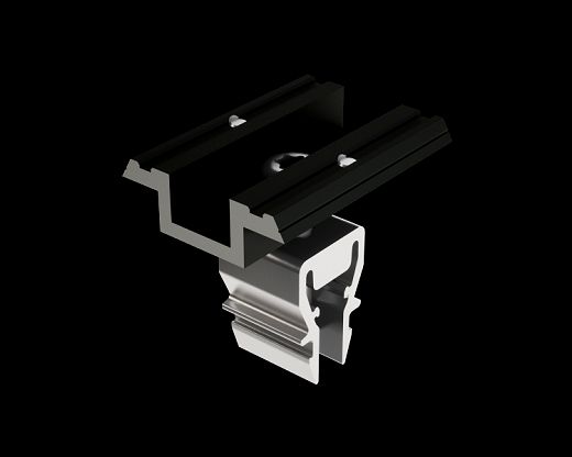 PREVARIO Mitteklemme 28-37 mm,schwarz eloxiert