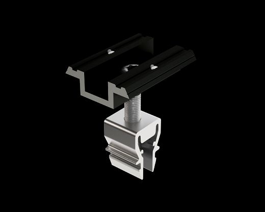 PREVARIO Mitteklemme 37-47 mm,schwarz eloxiert 40 stk.