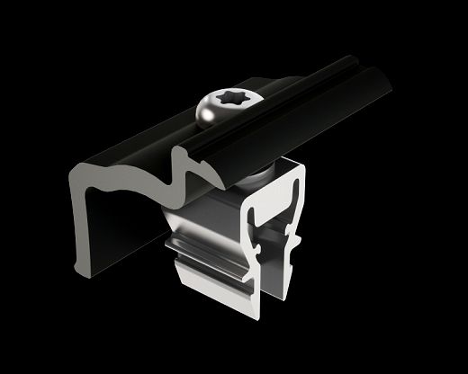 PREVARIO Endklemme 28-37 mm, schwarz eloxiert