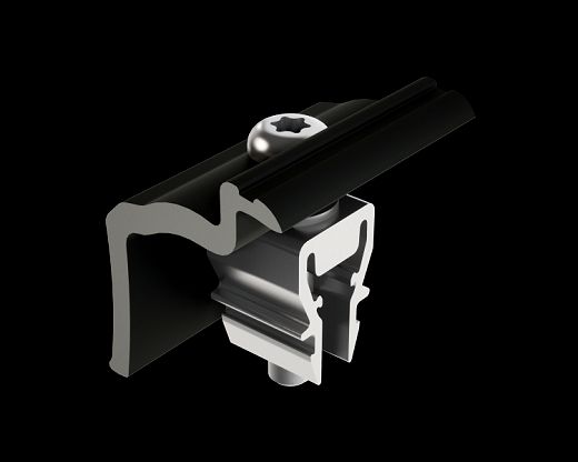 PREVARIO Endklemme 37-47 mm, schwarz eloxiert 40 Stk.