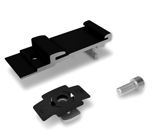 InsertionRail 2.0 CrossConnector-T-Set, schwarz eloxiert