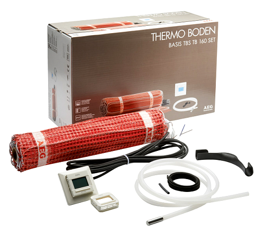 Thermoboden, 1 qm, 160 W/qm, 230 ,selbstklebende Heizmatte