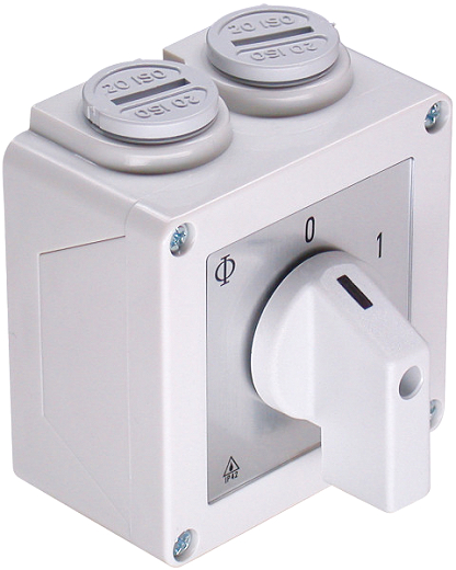 Ausschalter,4polig,60Grad,AP-Gehaeuse IP42