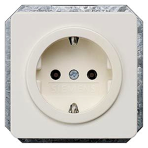 DELTA profil, titanwei� Schuko-Steckdose 10/16A 250V Mit sch