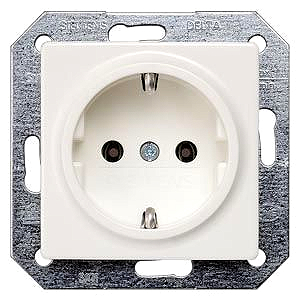 DELTA Schuko-Steckdoseneinsatz10/16A 250V mit Schraubanschl