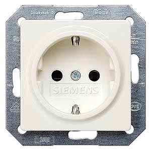 DELTA i-system, titanwei Schuko-Steckdose 10/16A 250V Mit s