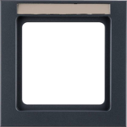 Q.3 Rahmen 1fach mit Einsatz-Beschriftungsfeld anthrazit