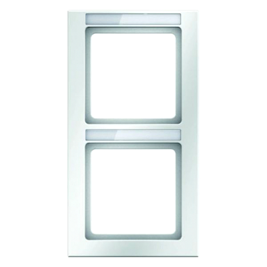 Q.1 Rahmen 2fach senkrecht m.EinsatzBeschriftungsf. pw samt