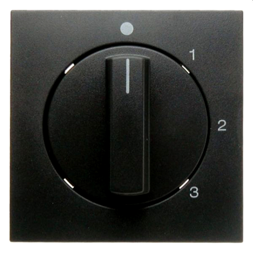 S.1/B.x Zentralst�ck f. 3-Stufenschalter m. 0 St.anth matt