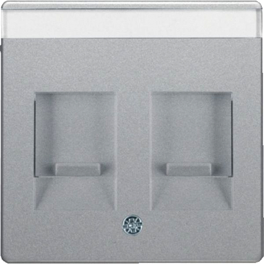 Q.x Zentralst�ck mit Staubschutz- schieber und Schriftl.,