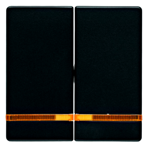 Q.x Serienwippe mit oranger Linse anthrazit samt