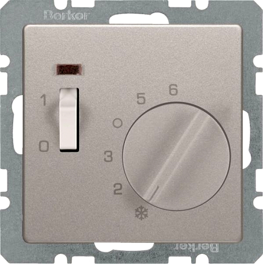 Q.x Raumtemperaturregler mit Zentralst�ck, 24V, alu samt