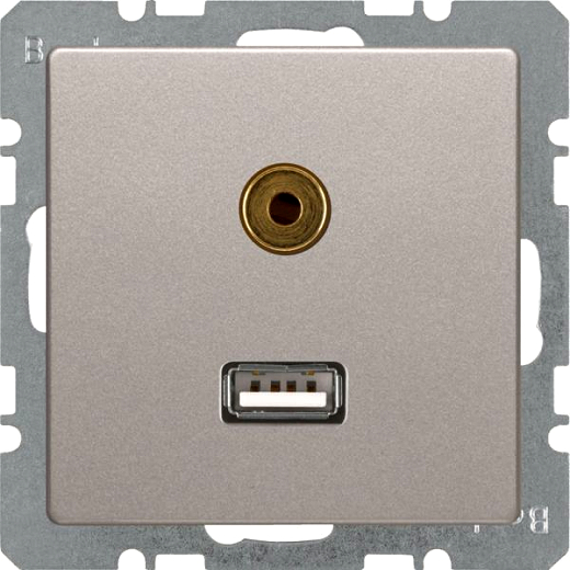Q.x USB/3,5 mm Audio Steckdosealu samt