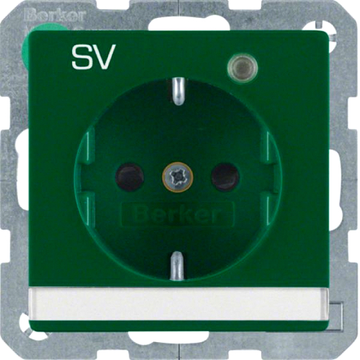 Q.1 SSD m. Kontroll-LED, Beschriftungsfeld u Aufdruck SV gr