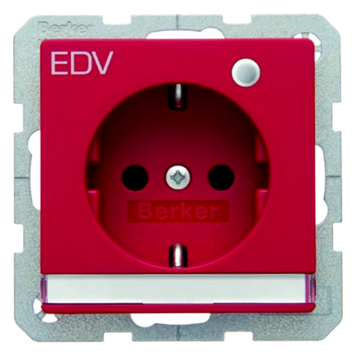 Q.1 SSD m. Kontroll-LED, Beschriftungsfeld u Aufdruck EDV rt