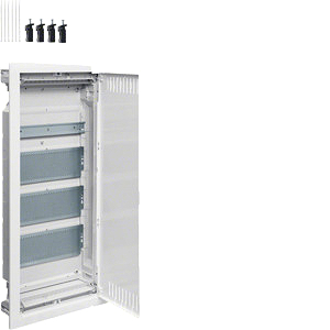 Mediaverteiler Hohlwand 4reih2Lochbl+1Hutsch 720x315x87mm