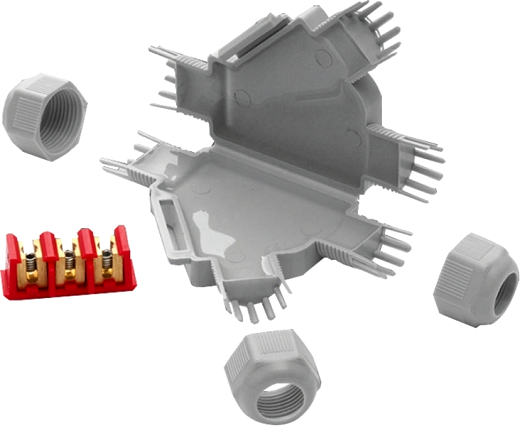 Mikroverbindungsm. IP68 f�r 3Kab bis 3x2,5mm� inkl. Schraub