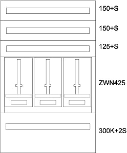 Zaehlerverteiler 137471 AP,VZ,3ZP,3NR,KELAG,B800xH1260x262,5mm