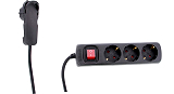 Steckdosenleiste Smart 3-fachm.Schalter 2m schwarz