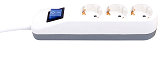 Steckdosenleiste ICE 3-fach mit Schalter 5m wei�-grau