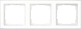 Abdeckrahmen 3f durchg�ngig beschr. Gira E2 Klar/Reinwei�