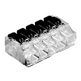 Universal-Hebelklemme 5 starre/flexible Leiter 19,6x31,3x10,5 transparent