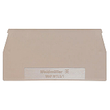 Abschlussplatte (Klemmen), 65x1.5mm, dunkelbeige