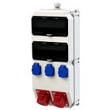 Verteilerkombination CEE + Steckdosen Strobl BV 2x16/5 3xSSD M25oBVu HKL Pc PC ELECTRIC 9025089