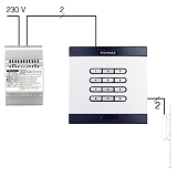 FERMAX F3600 Code-Tastatur-Kit UP,f.100 Codes,1 potfre,Frontpl.Alu-silber