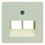 BERKER 146902 Zentralplatte f�r RJ45 2fach (Rutenbeck) ws