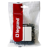 Legrand Niloe 664702 Serien-/Doppelwechselschalter (SL), 10 AX -250 V~, Ultrawei�