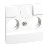 Legrand Niloe 664767 TV-/Radio-/SAT-Abdeckung, 2-/3- Loch, SAT �ffnung ausbrechbar, Ultrawei�