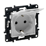 Legrand 864163 Niloe Step Steckdose erh�hter Ber�hrungsschutz Klappdeckel. Farbe: Ultrawei�