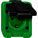 SCHUKO-Steckdose, gr�n, AGRAR