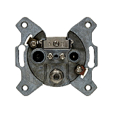 Berker 4523 Antennen-Steckdose 3Loch Durchgangsdose