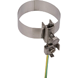 Erdungsbandrohrschelle NIRO 3/4-2'' m. Anschlussklemme