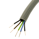 FXP vorverdrahtet, 20 GR+YE 5X1,5SW,BL,G/G,BR,VIO 50m