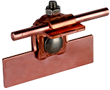 Falzklemme gewinkelt KUPFER Klemmbereich 0,7-8mm RD6-10mm