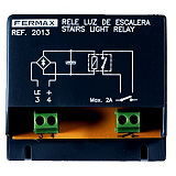 Relais mit 1 potentialfreiem Kontakt 250/12 V DC, 2A FERMAX F201