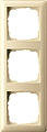 GIRA 021301 Abdeckrahmen 3-fach cremewei glnzend