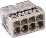 WAGO 2273-208 8-Leiter-Klemme, transparent/lichtgrau 50stk.