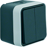 W.1 Serienschalter grau/lichtgrau matt BERKER 30753505