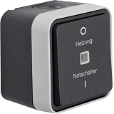 W.1 Heizungsnotschalter 2-polig grau/lichtgrau matt BERKER 35623