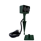 Garten-Erdspie�, 2f Steckdose, 1,4m Zul. H07RN-F, gn REV 0595004